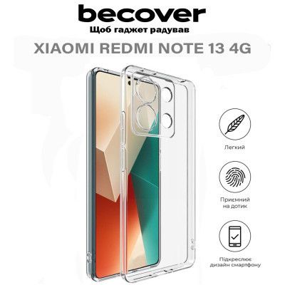     BeCover Xiaomi Redmi Note 13 4G Transparancy (710647) -  5