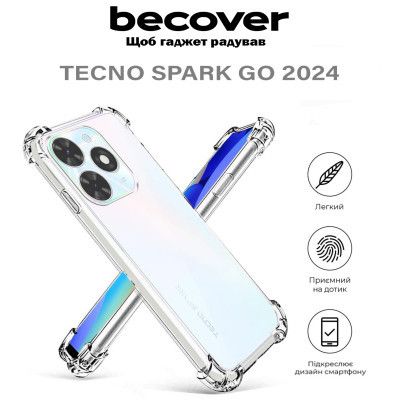     BeCover Anti-Shock Tecno Spark Go 2024 (BG6) Clear (710616) -  4