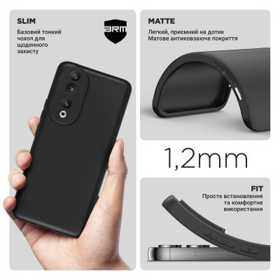     Armorstandart Matte Slim Fit Honor 90 Camera cover Black (ARM69393) -  3