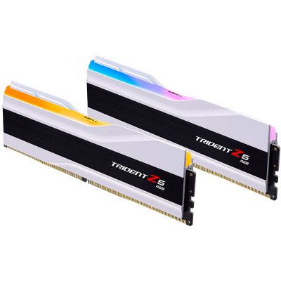     DDR5 64GB (2x32GB) 6400 MHz Trident Z5 RGB Matte White G.Skill (F5-6400J3239G32GX2-TZ5RW) -  3