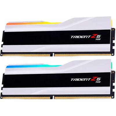     DDR5 64GB (2x32GB) 6400 MHz Trident Z5 RGB Matte White G.Skill (F5-6400J3239G32GX2-TZ5RW) -  1