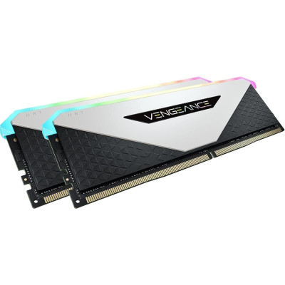     DDR4 32GB (2x16GB) 3600 MHz Vengeance RGB RT White Corsair (CMN32GX4M2Z3600C18W) -  3