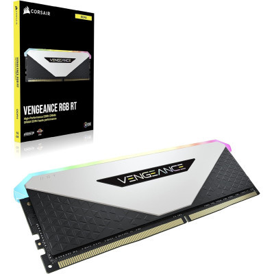     DDR4 32GB (2x16GB) 3600 MHz Vengeance RGB RT White Corsair (CMN32GX4M2Z3600C18W) -  6