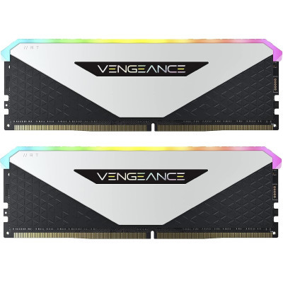     DDR4 32GB (2x16GB) 3600 MHz Vengeance RGB RT White Corsair (CMN32GX4M2Z3600C18W) -  1