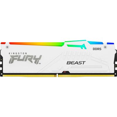     DDR5 16GB 5200 MHz Beast RGB EXPO White Kingston Fury (ex.HyperX) (KF552C36BWEA-16) -  1