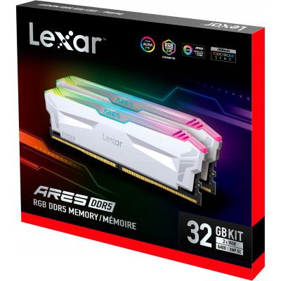  '  ' DDR5 32GB (2x(16GB) 6400 MHz Ares RGB White Lexar (LD5EU016G-R6400GDWA) -  5