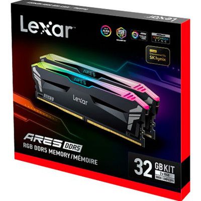  '  ' DDR5 32GB (2x16GB) 6800 MHz Ares RGB Black Lexar (LD5U16G68C34LA-RGD) -  5