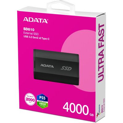 SSD  ADATA SD810 4TB USB 3.2 (SD810-4000G-CBK) -  5