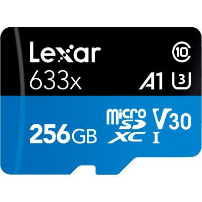  '  ' Lexar 256GB microSDXC class 10 UHS-I 633x (LSDMI256BB633A) -  1