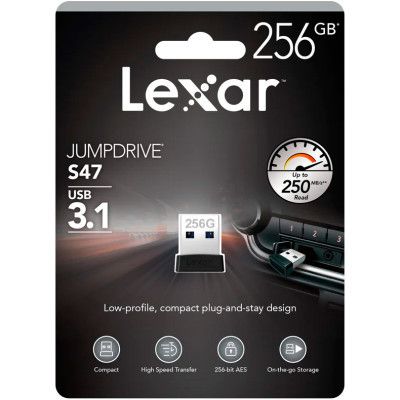 USB   Lexar 256GB S47 USB 2.0 (LJDS47-256ABBK) -  4