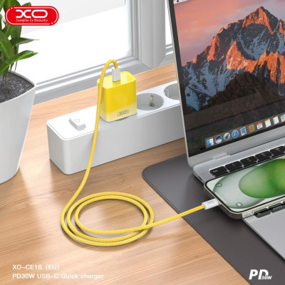   XO CE18 PD30W USB-C Yellow (XO-CE18-YEL) -  3