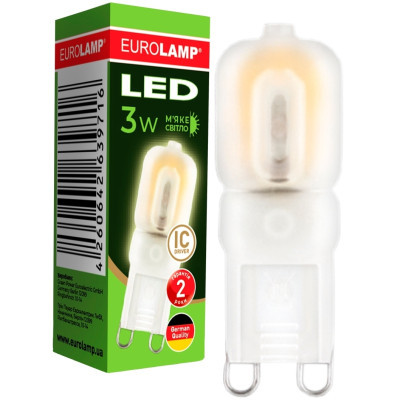  Eurolamp LED G9 3W 3000K 220V (LED-G9-0330(220)) -  1