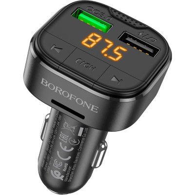 FM  BOROFONE BC43 Flash 2 x USB Black (BC43B) -  1