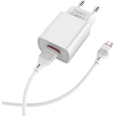   BOROFONE BA20A Sharp charger set (Lightning) White (BA20AMW) -  3