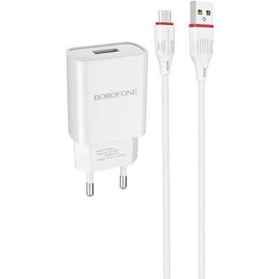   BOROFONE BA20A Sharp charger set (Lightning) White (BA20AMW) -  1