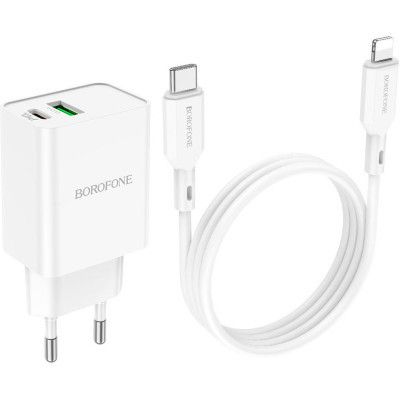   BOROFONE BA69A charger set (C to iP) White (BA69ACLW) -  1