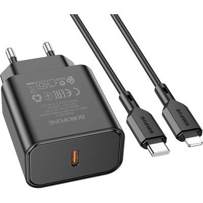   BOROFONE BA71A charger set (C to iP) Black (BA71ACLB) -  2