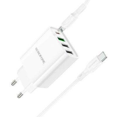   BOROFONE BA79A charger set (C to C) White (BA79ACCW) -  2