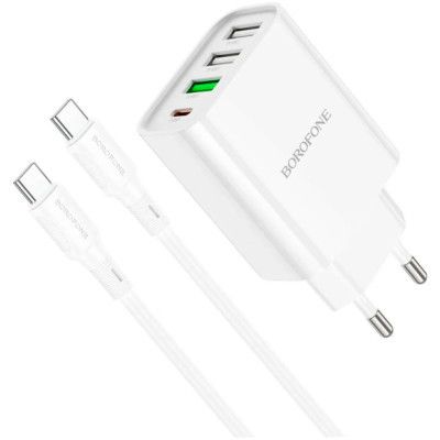   BOROFONE BA79A charger set (C to C) White (BA79ACCW) -  3