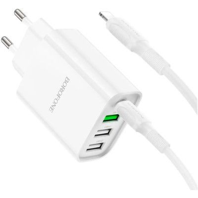   BOROFONE BA79A charger set (C to iP) White (BA79ALW) -  3