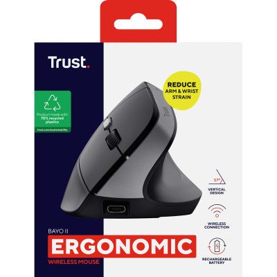  Trust Bayo 2 Ergonomic Wireless/USB-A Black (25145) -  9