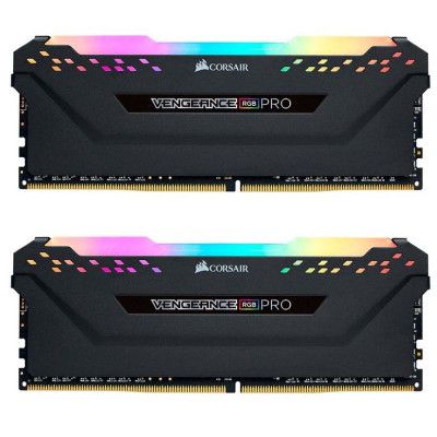     DDR4 32GB (2x16GB) 3200 MHz Vengeance RGB Pro Black Corsair (CMW32GX4M2E3200C16) -  1