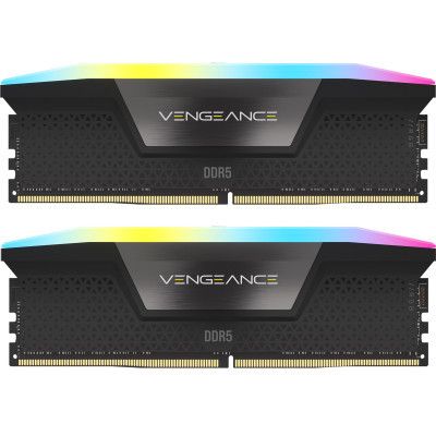     DDR5 32GB (2x16GB) 6000 MHz Vengeance RGB Black Corsair (CMH32GX5M2E6000Z36) -  1