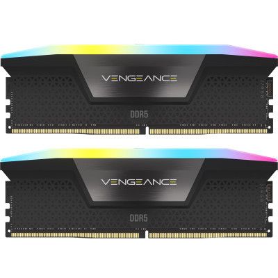     DDR5 64GB (2x32GB) 6000 MHz Vengeance RGB Corsair (CMH64GX5M2B6000C38) -  1