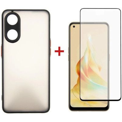     Dengos Kit for OPPO Reno 8T case + glass (Black) (DG-KM-33) -  1