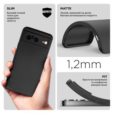     Armorstandart Matte Slim Fit Google Pixel 8 Camera cover Black (ARM77460) -  3