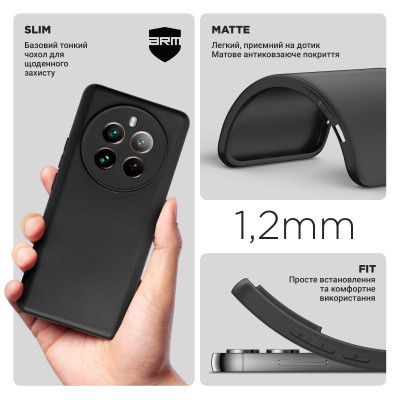     Armorstandart Matte Slim Fit Realme 12 Pro / 12 Pro+ Camera cover Black (ARM74749) -  3