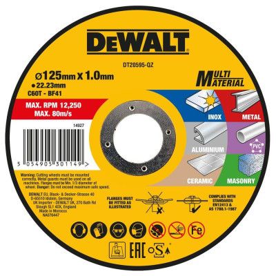   DeWALT MULTI-MATERIAL, 125x1x22,23 (DT20595) -  1