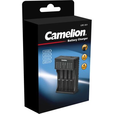     Camelion Univercal charger for Ni-MH 1.2V, Li-Fe 3.2V, Li-Ion 3.7 to 3.85V, Input DC 5V-2A (LBC-321) -  1