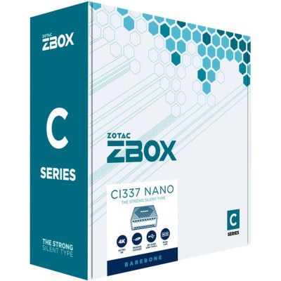 ' Zotac CI337 nano / Intel N100, M.2 PCIe 3.0 x1/SATA SSD  (2242), 2.5" SATA (ZBOX-CI337NANO-BE) -  8