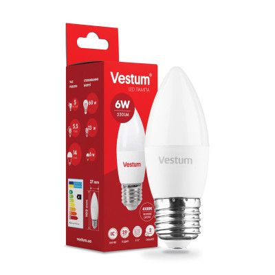  Vestum C37 6W 4100K 220V E27 (1-VS-1301) -  1