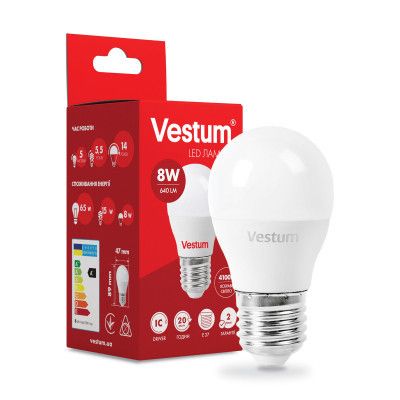  Vestum G45 8W 4100K 220V E27 (1-VS-1209) -  1