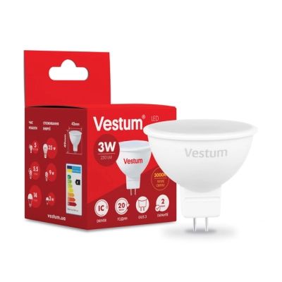  Vestum MR16 3W 3000K 220V GU5.3 (1-VS-1502) -  2