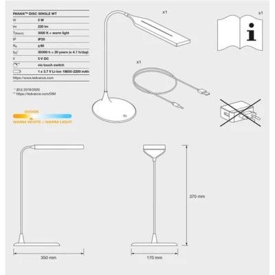   LEDVANCE PANAN DISC SINGL 5W 3000K WT (4058075321267) -  3