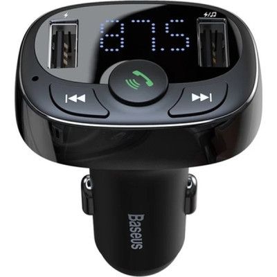    Baseus CCMT000001,  FM , T Shaped S-09A Car Bluetooth MP3 Player (Standard Edition) Black -  1