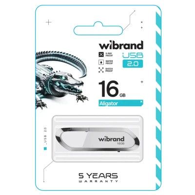 USB Flash Drive 16Gb Wibrand Aligator White (WI2.0/AL16U7W) -  2