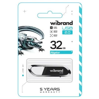 USB Flash Drive 32Gb Wibrand Aligator, Black (WI2.0/AL32U7B) -  2