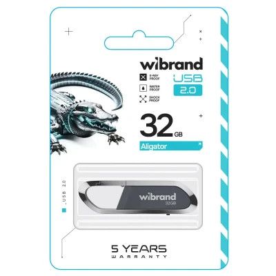 USB Flash Drive 32Gb Wibrand Aligator, Grey (WI2.0/AL32U7G) -  2