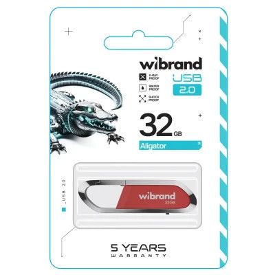 USB Flash Drive 32Gb Wibrand Aligator, Dark Red (WI2.0/AL32U7DR) -  2