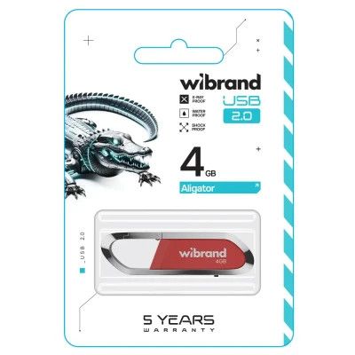 USB Flash Drive 4Gb Wibrand Aligator Dark Red (WI2.0/AL4U7DR) -  2