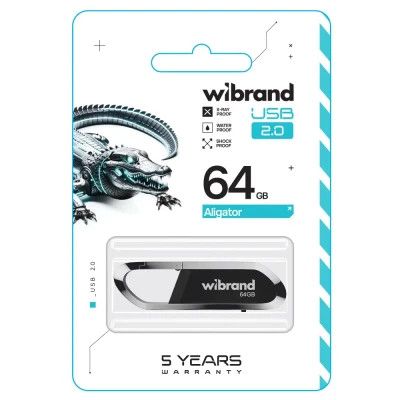 USB Flash Drive 64Gb Wibrand Aligator Black (WI2.0/AL64U7B) -  2