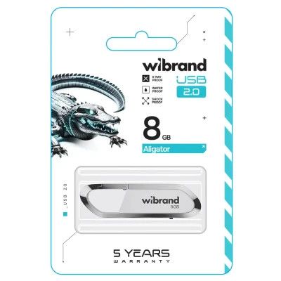 USB   Wibrand 8GB Aligator White USB 2.0 (WI2.0/AL8U7W) -  2