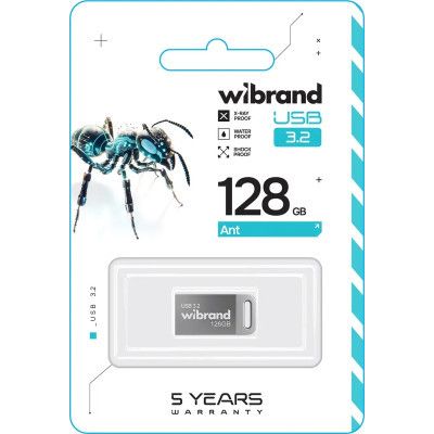 USB 3.2 Flash Drive 128Gb Wibrand Gen1 Ant Silver (WI3.2/AN128M4S) -  2