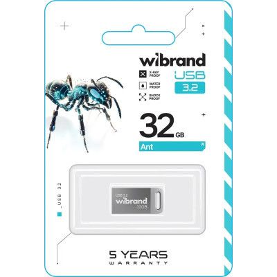 USB 3.2 Flash Drive 32Gb Wibrand Gen1 Ant, Silver (WI3.2/AN32M4S) -  2