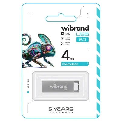 USB Flash Drive 4Gb Wibrand Chameleon Silver (WI2.0/CH4U6S) -  2