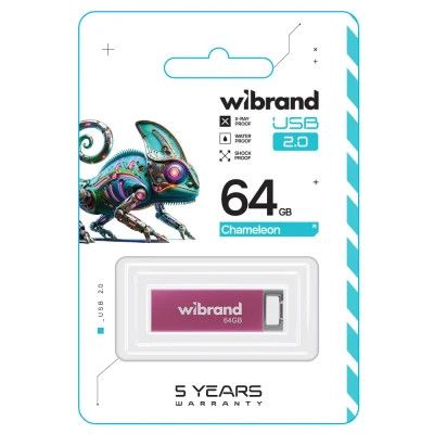 USB Flash Drive 64Gb Wibrand Chameleon Pink (WI2.0/CH64U6P) -  2